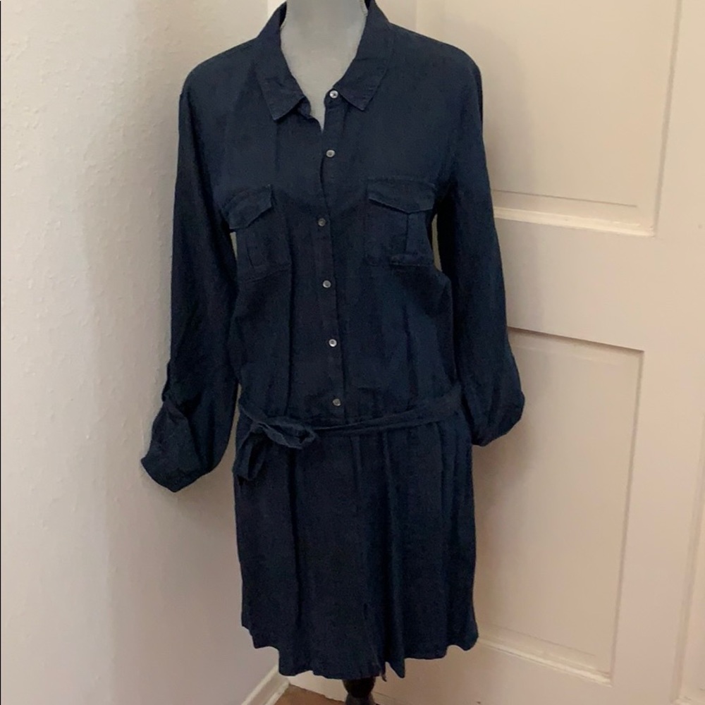 Soft Joie Sorenne Indigo Dark Blue Dress Large L New NWT Beautiful !!!